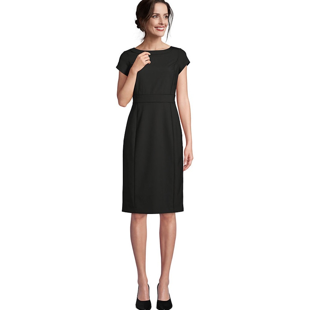 NEW Lands’ End Women's Washable Wool Piped Sheath Dress Sz 6